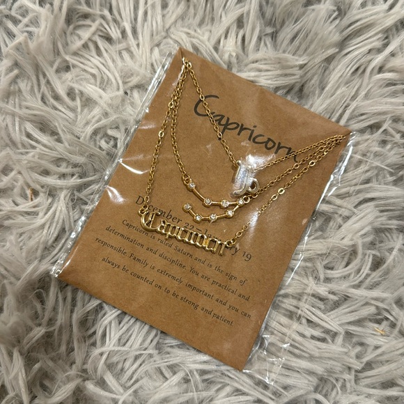 NWT Capricorn Pack of three zodiac sign necklace - Picture 1 of 1